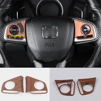 for honda crv cr v 2017 2018 2019 2020 car peach wood switch button cover steering wheel inner interior kit trim frame part 2pcs