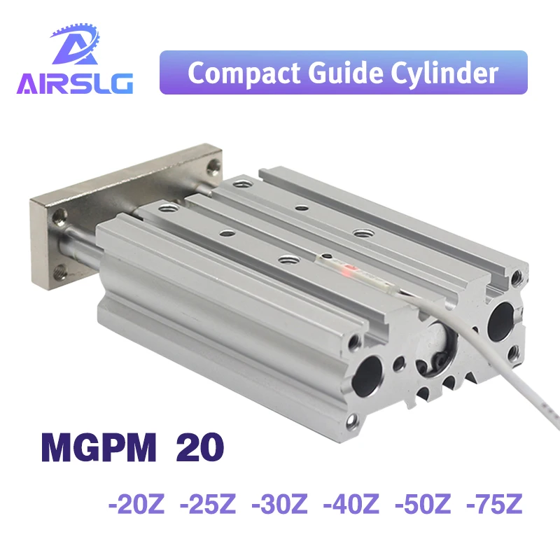

MGPM MGPM20 -20Z -25Z -30Z -40Z -50Z -75Z Three-axisthin Rod Cylinder Compact guide with Stable pneumatic