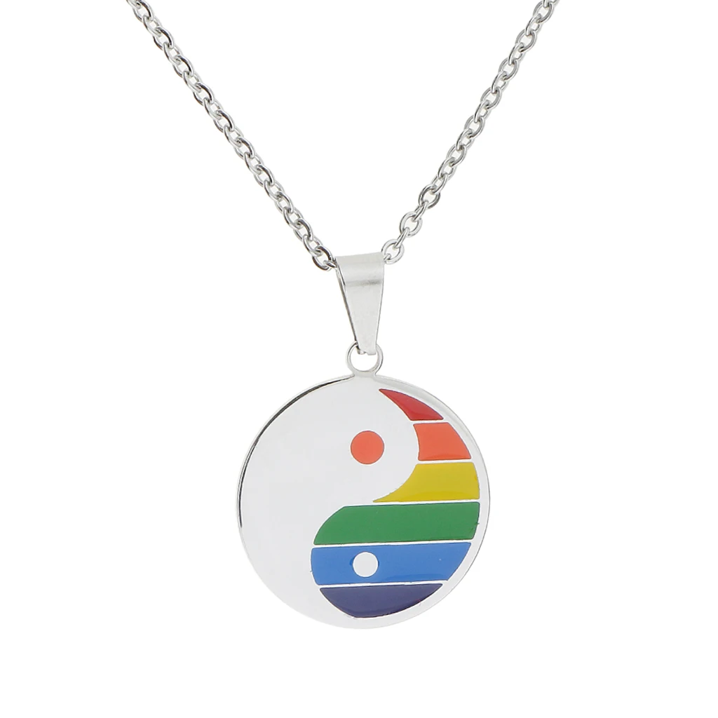 Rainbow PRIDE Stainless Steel Dog Tag Pendant Chain Necklace LGBT Jewelry | Украшения и аксессуары
