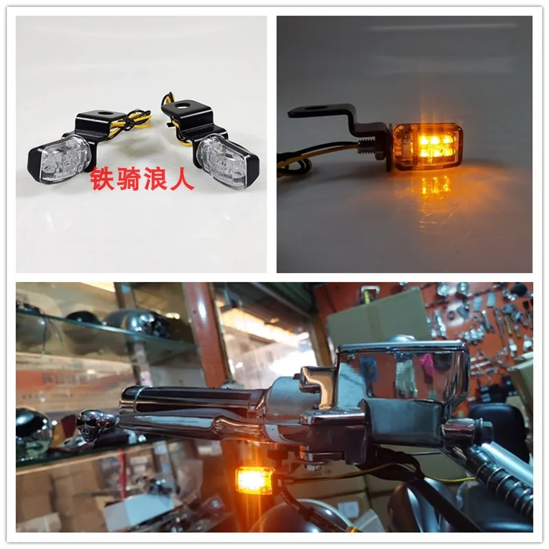 

Yellow Lighting Motorcycle Indicator For Yamaha Harley Cafe Racer Moto Flashing Handlebar Classic Motorbike Turn Signal Light