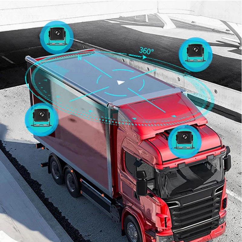 Системы камер видеонаблюдения 360 Автомобильные камеры Монитор с Bluetooth MP5 1080P AHD