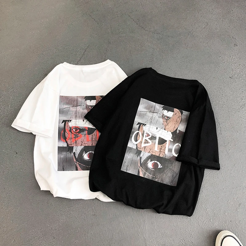 

Japanese Anime Men T Shirts Manga Cartoon Printed T-shirt Oversize Summer Unisex Graphic Tops Tees Male 90s Cotton Short Sleeve