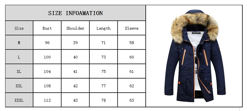 

Thicken Men's Winter Faux Fur Collar Long Thick Parkas Jacket Men Outwear Hooded Windbreaker Male Outdoor -30 Degree Snow Jacket
