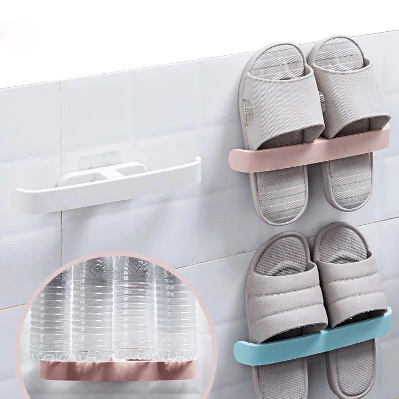 

Bathroom Wall Mounted Slippers Hanger Shoe Organizer Family Storage Shoe Rack Can Space Saving Hanging Shoe Box