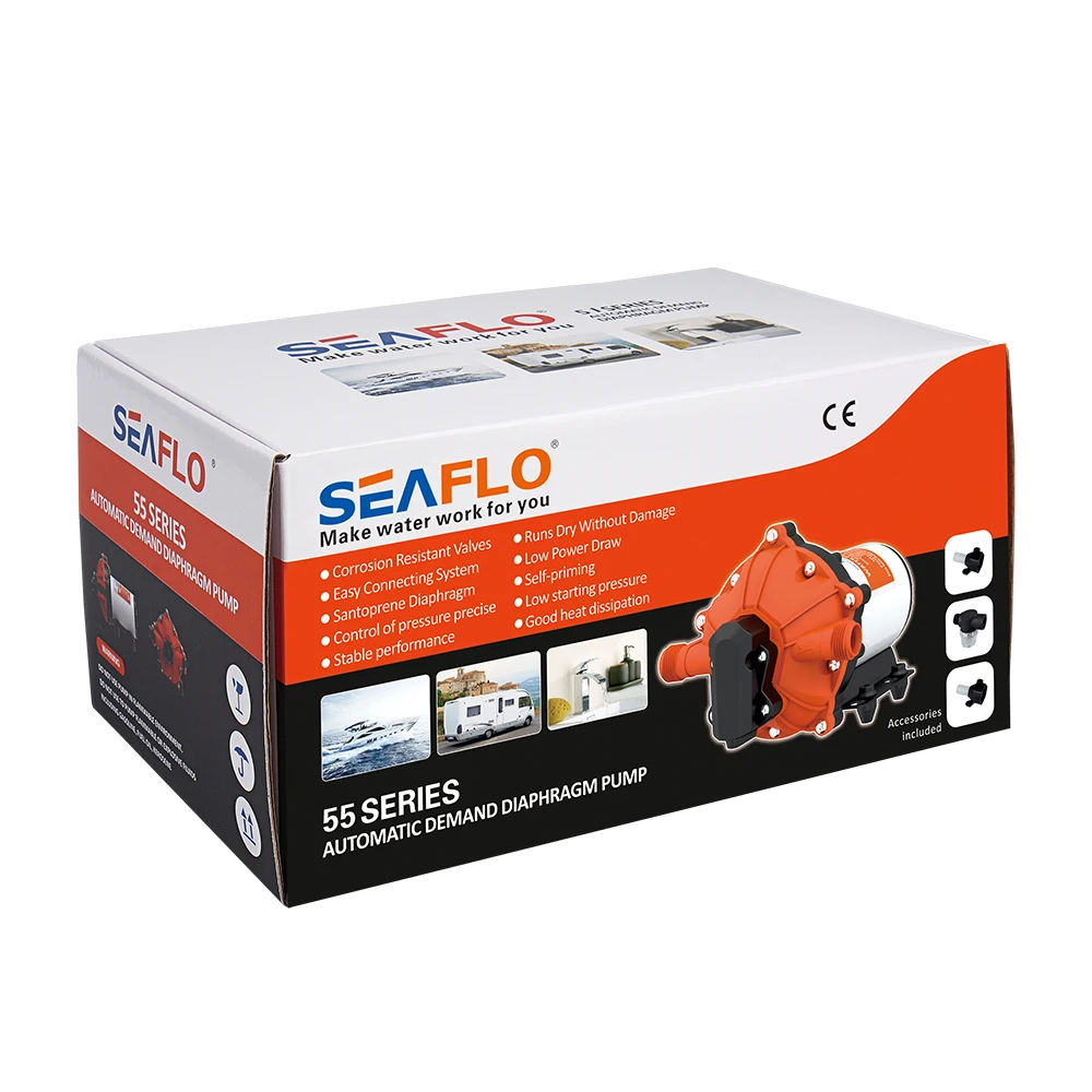 SEAFLO 55 серия автоматический мембранный насос 12V 3 0 20.0LPM 17 70PSI|pump powder|pumps a lot water pump
