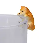 Новые милые питомцы, щенок Шиба-ину на краю чашки, модель из стекла, фигурки собаки, рождественский подарок, детская игрушка, милая модель животного