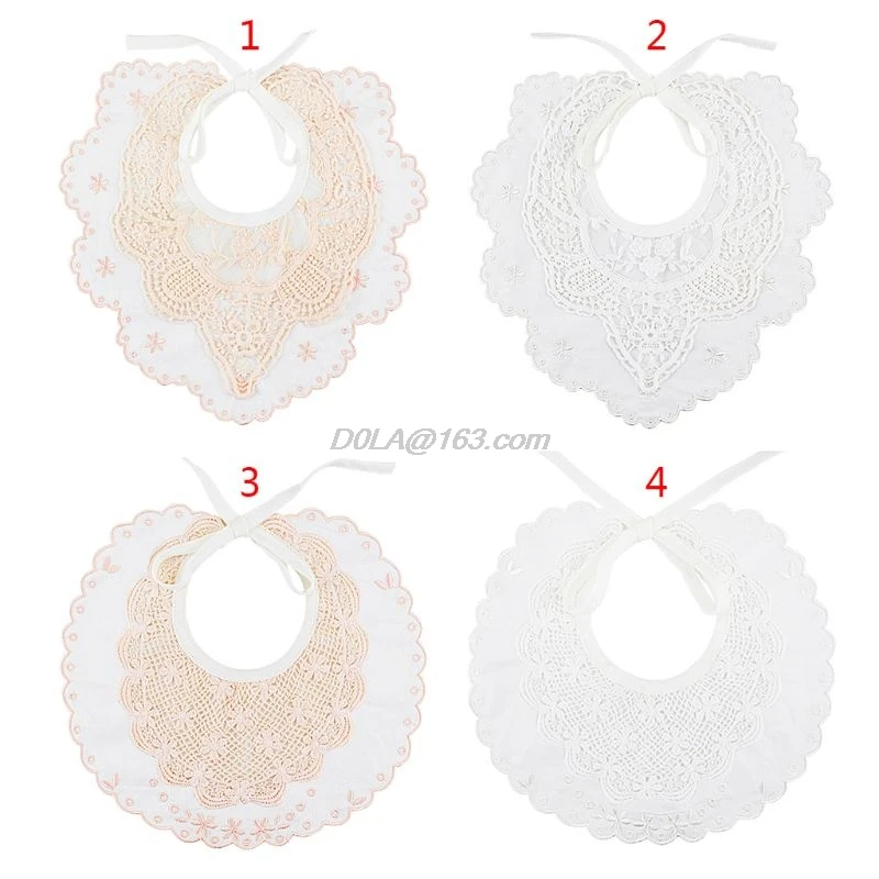 

Детский нагрудник для девочек, милые кружевные нагрудники принцессы с цветочным рисунком, бандана, слюнявчик, полотенце, портативный, на от...