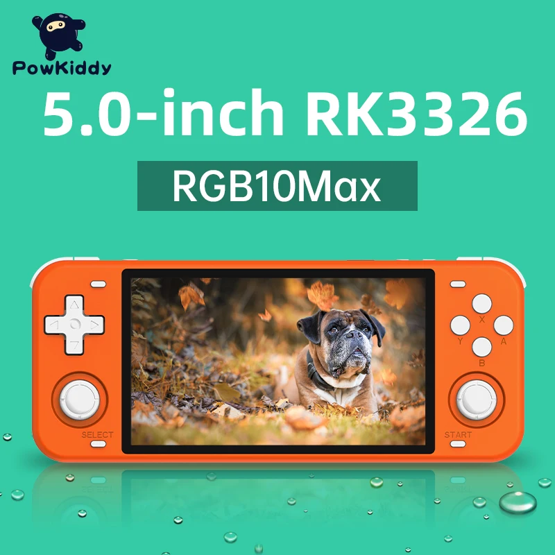 POWKIDDY RGB10 오픈 소스 시스템 RGB10 최대 핸드 헬드 게임 콘솔 RK3326 칩 3.5 인치 IPS 스크린 레트로  게임 플레이어 3D 로커 - 5% OFF