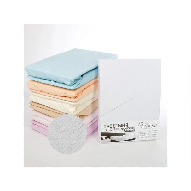 Простынь на резинке махровая (PM белая)|Комплекты постельного белья| |