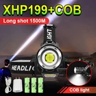 Супер XHP199 Мощный светодиодный налобный фонарь, перезаряжаемый налобный фонарь XHP160 XHP90, мощный налобный фонарь 18650, рыболовные фонари