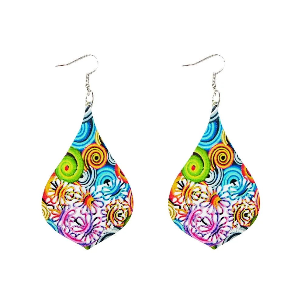 Винтажные филигранные серьги из листового металла Красочные полые