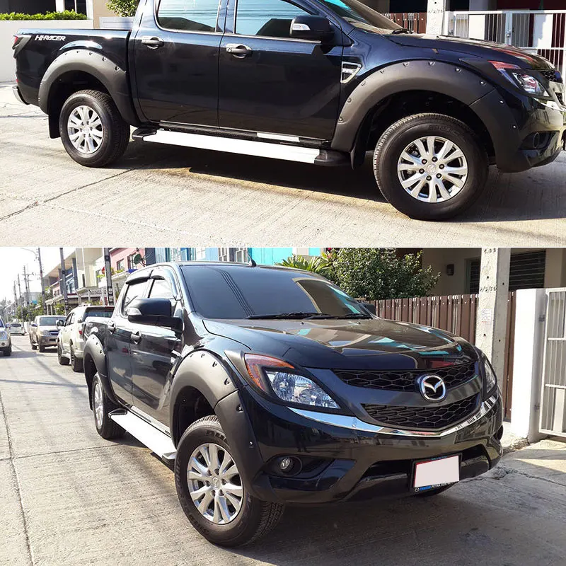 9 дюймов черные Брызговики колеса арки крыло вспышки для Mazda Bt50 Pro 2012 2013 2014 2015 2016 2017