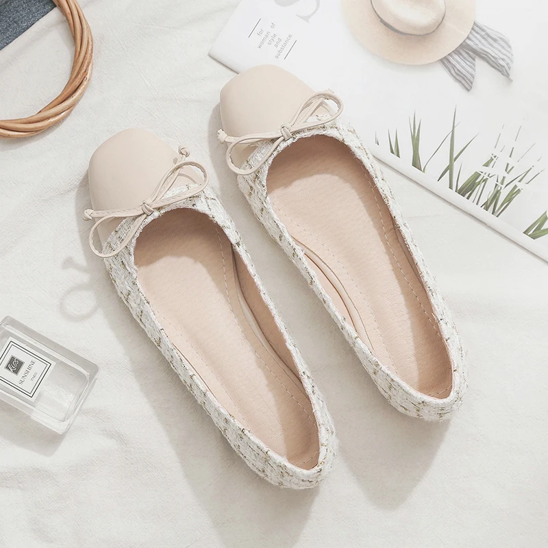 Туфли женские на плоской подошве повседневная рабочая обувь квадратный каблук