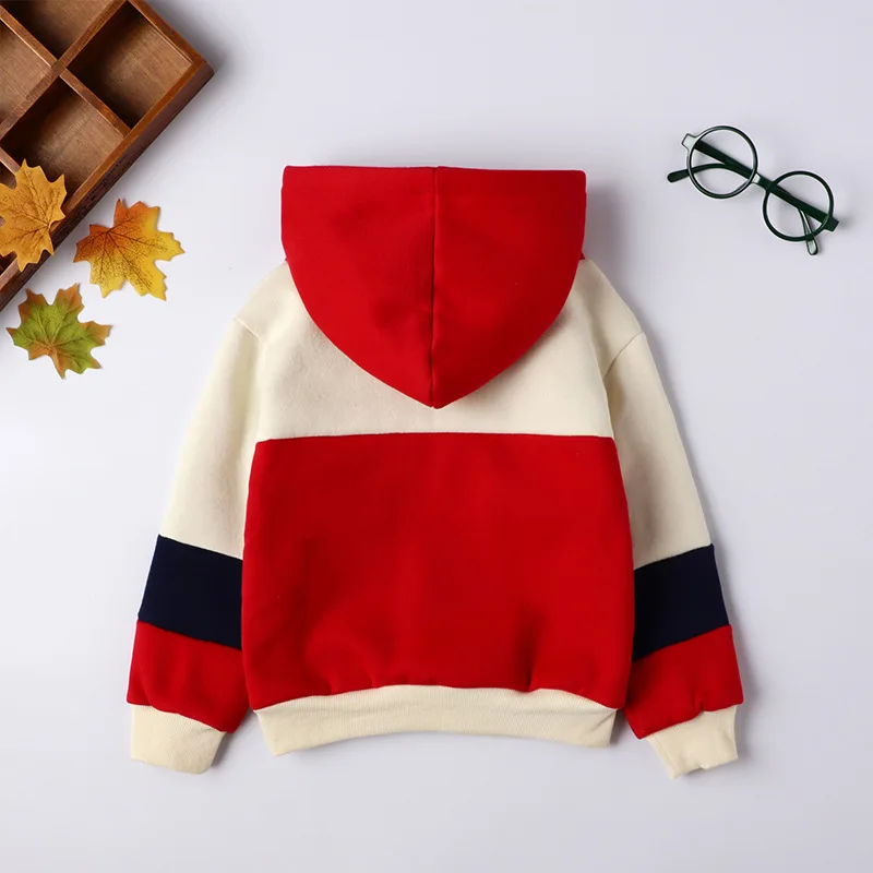 Футболка одежда Детский утепленный свитер с плюшевой подкладкой теплый топ для