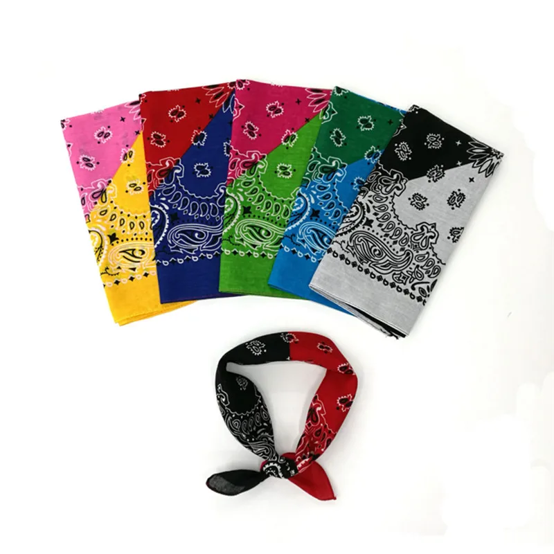

Outdoor Cycling Hiking Scarves Cotton Bandana Square Scarf 55cm*55cm Paisley Headband Printed For Women/Men/Boys/Girls