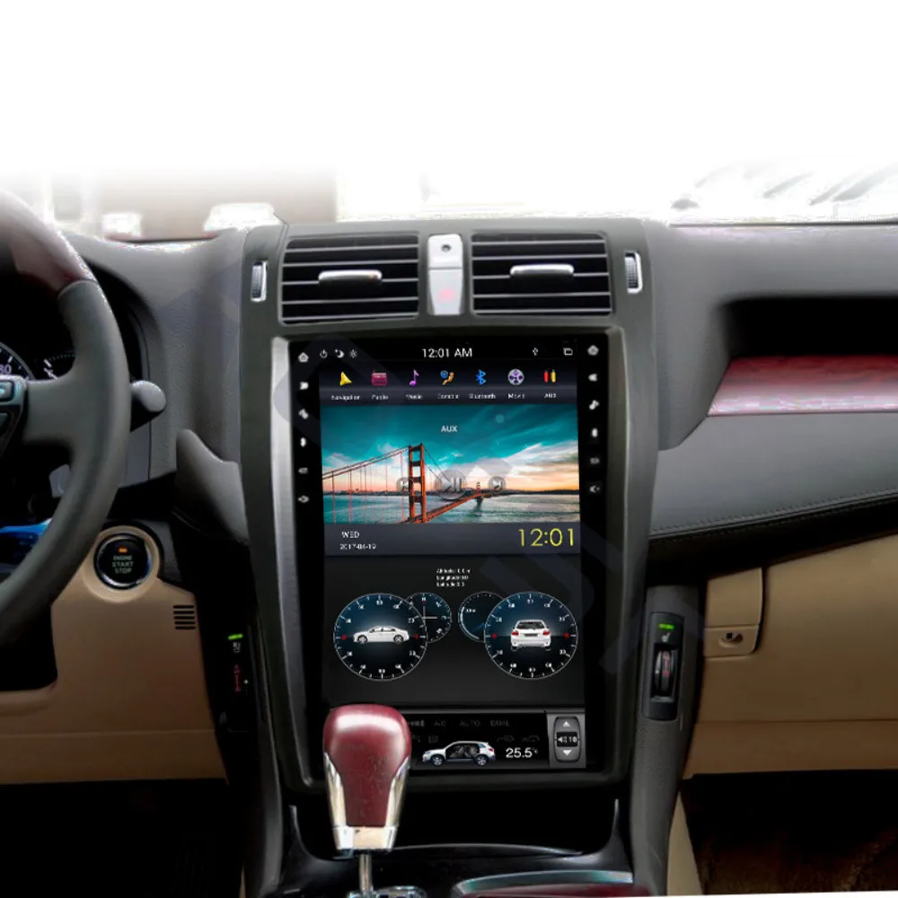 Автомобильный gps-навигатор Android 8 1 PX6 4G rom Tesla стиль для TOYOTA CROWN тринадцать 13