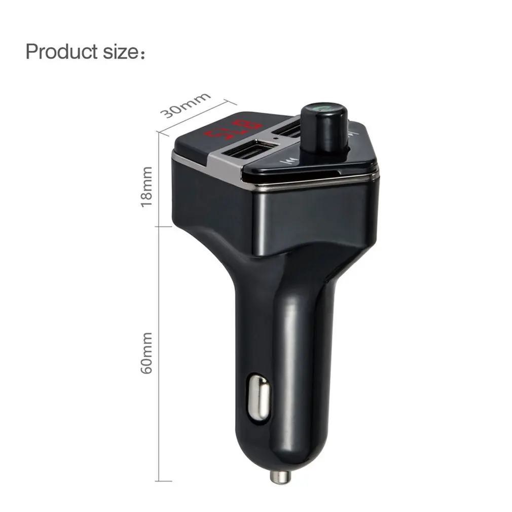 ST06 Portable Car Handsfree Kit FM Transmitter MP3 Player Dual USB Charger TF/U Disk Music Playing Tool |