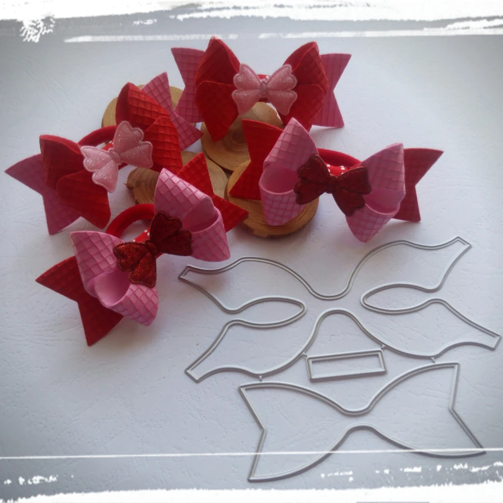 Лук Красивый Цветочный узел металлические высекальные формы папка нож для