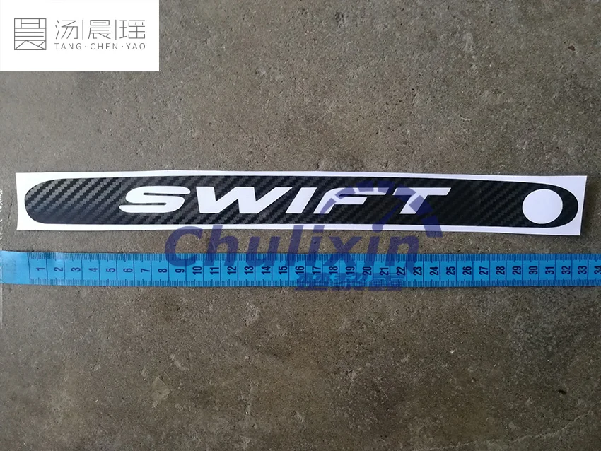 Для Suzuki Swift дополнительный тормозной фонарь наклейка стайлинг углеродное волокно тормозной фонарь наклейка автомобильная декоративная крышка автомобильные аксессуары - Название цвета: A with  hole