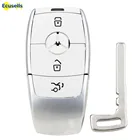 Чехол для смарт-ключа с 3 кнопками для Mercedes Benz C200L E300L S320 S350L GLC белого цвета