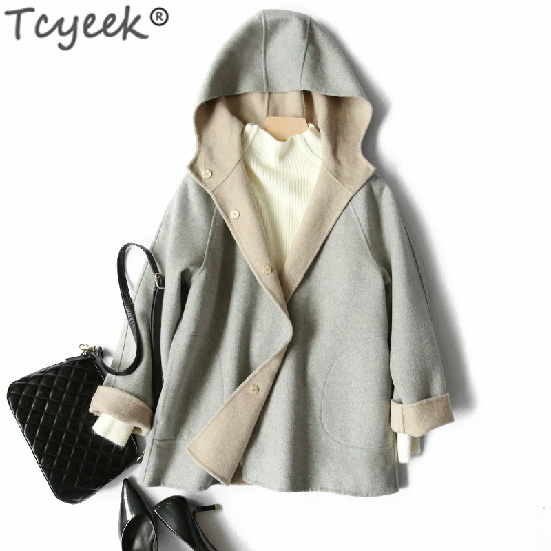

Tcyeek зимняя женская одежда 2020 элегантный 90% Шерстяное пальто женское кашемировое пальто женские Casaco Feminino шерстяные куртки Hiver 0799