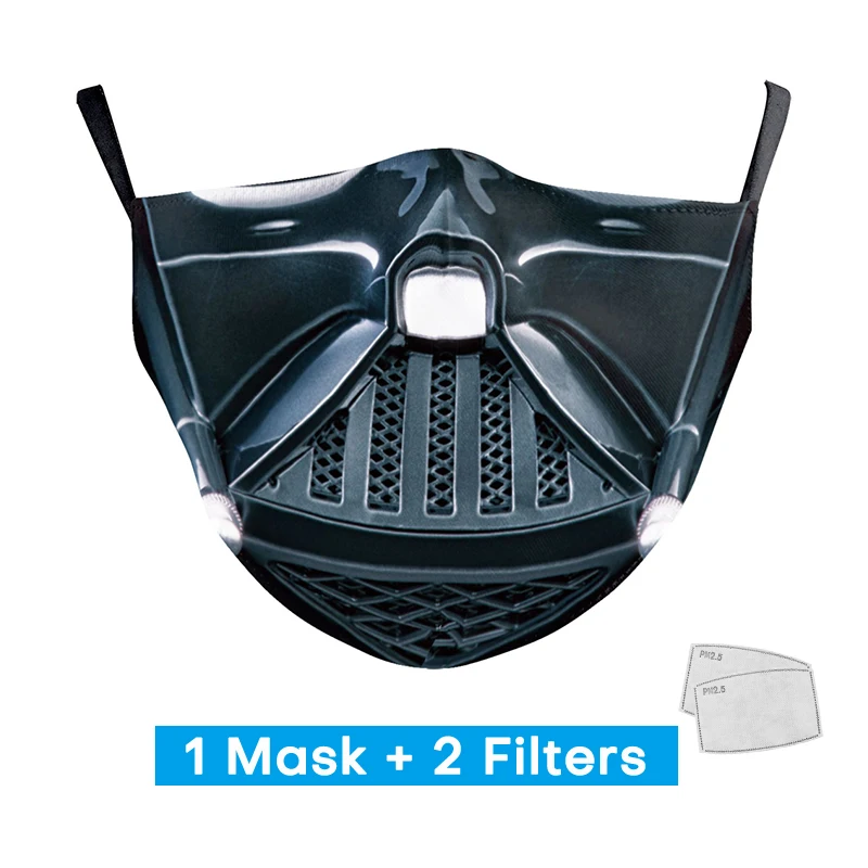 Kid Cool Personality Warrior Jedi Print Mask Child Maintain Health Safety Protection PM2.5 Durable Face With 2 Free Fliter | Красота и