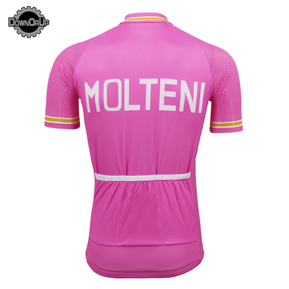 Розовый MOLTENI Велоспорт Джерси мужская команда с коротким рукавом mtb Одежда для