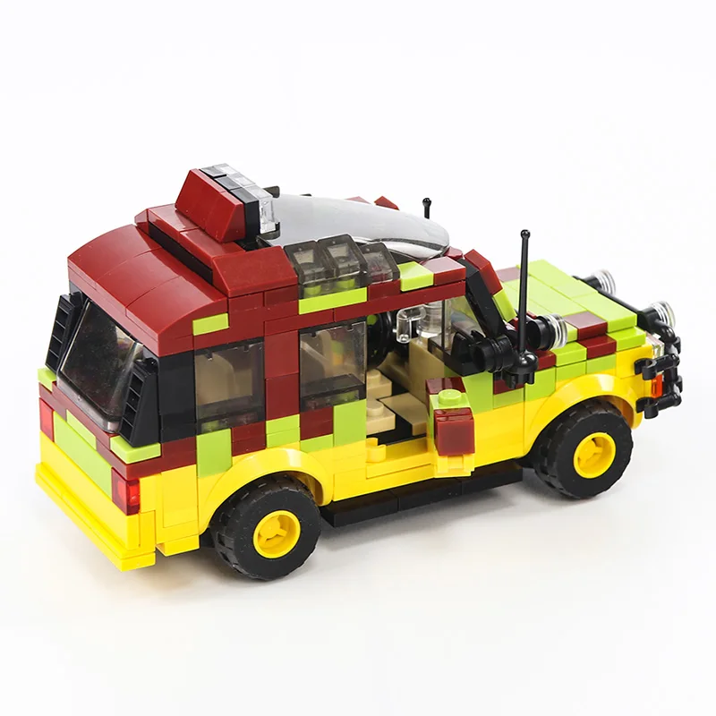 

Buildmoc Hot Sell Jurassic-Park SUV ExplorerSoldier Building Blocks German Willis Jeeped antiaircraft Bricks Toys For Children