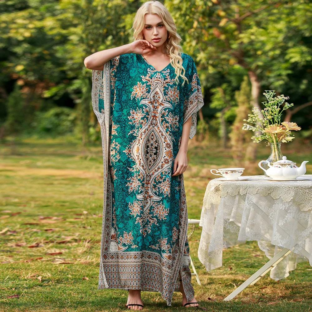 Женское длинное платье Bai Abaya, свободное Повседневное платье с турецким принтом на Ближнем Востоке, лето 2022