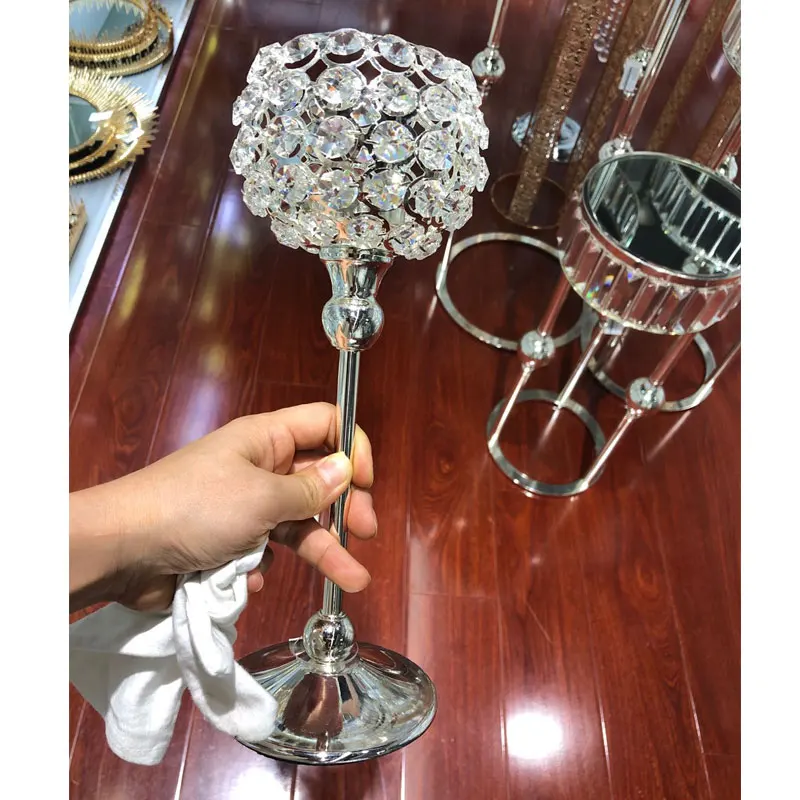 Европейский хрустальный металлический подсвечник фонарь свадебное украшение