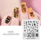 KADS Новый Хэллоуин штамповки пластины Рождество ногтей штамповки пластины Снежинка паук изображение штамп шаблон дизайн ногтей трафареты пластины