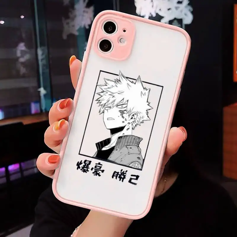 

My Hero Academia Midoriya anime Phone Cases matte transparent For iphone 7 8 11 12 plus mini x xs xr pro max cover