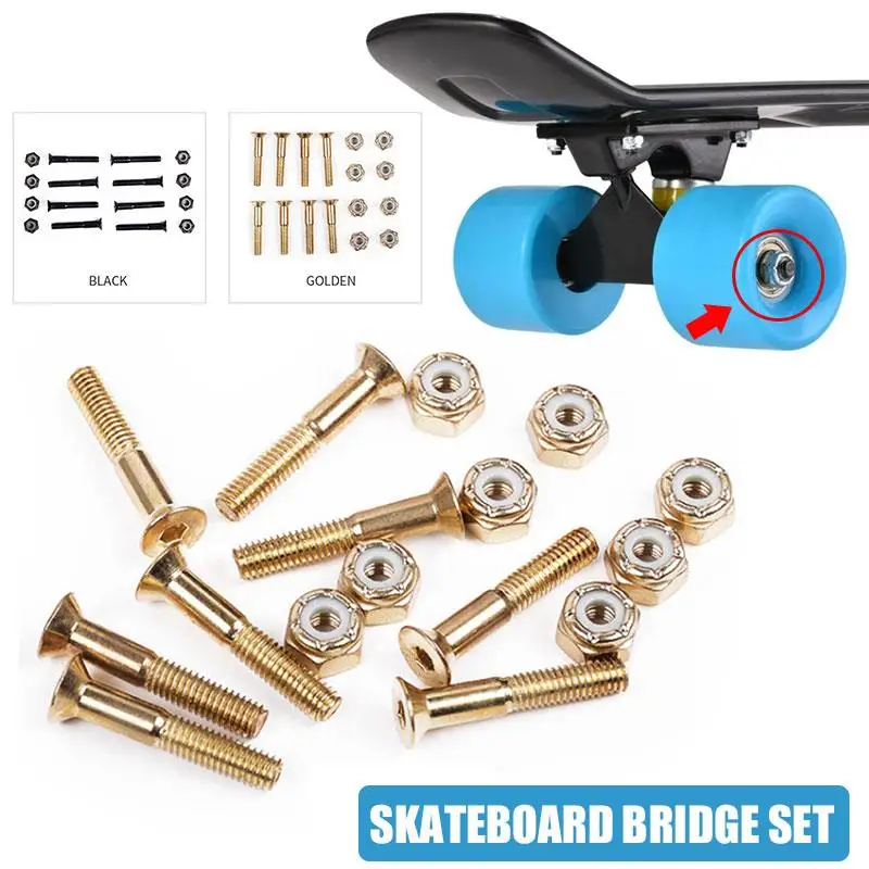 

Shaft Locking Screw Entertainment Scooter Screw Skateboard Bridge Set Vehicle Medium Carbon Steel Toys Parts Skateboard Screw