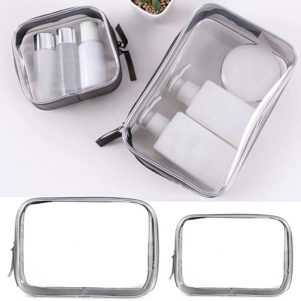 Прозрачная косметичка из ПВХ для женщин дорожный органайзер туалетных