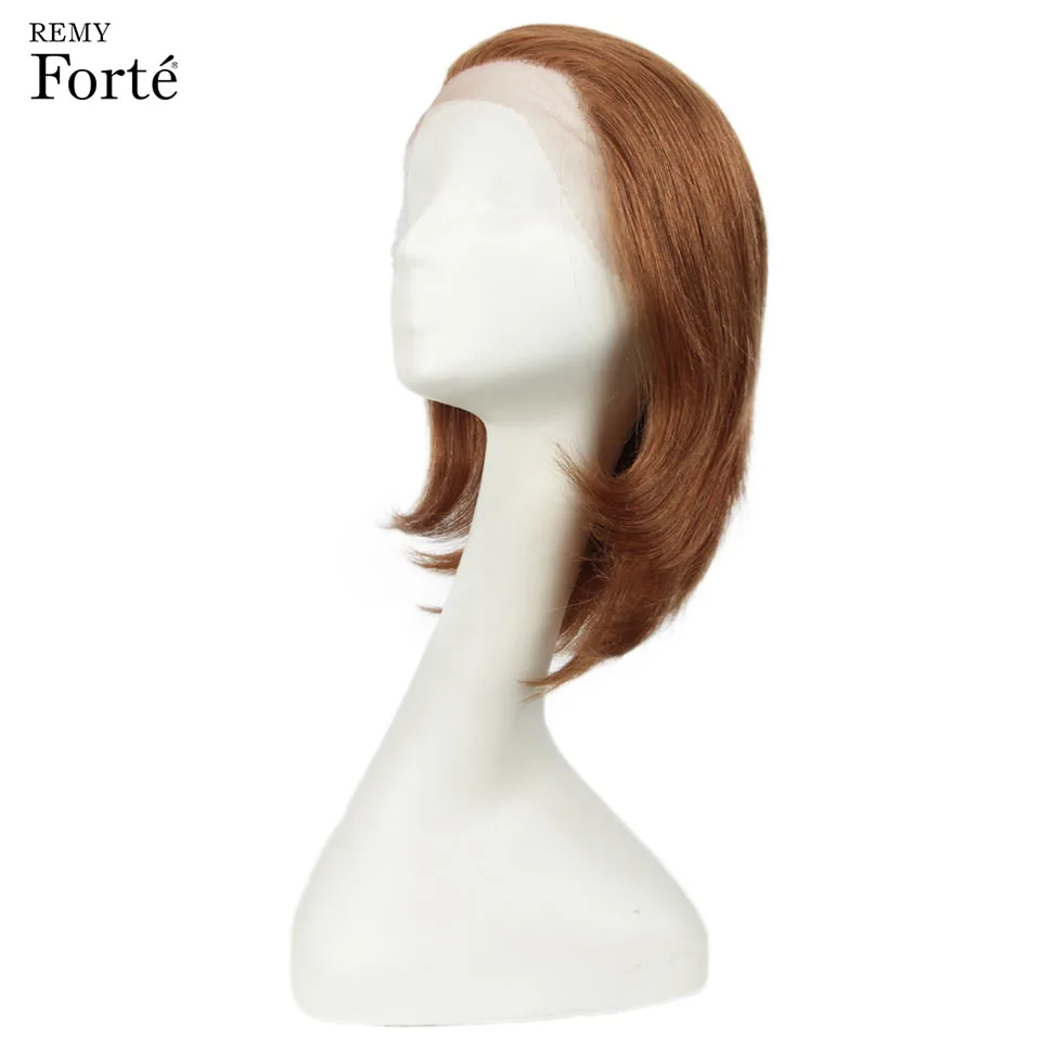 Remy Forte парики из натуральных волос на кружеве короткие светлые парики на кружеве прямые настоящие человеческие волосы парики Remy бразильские волосы парики - Цвет волос: #30