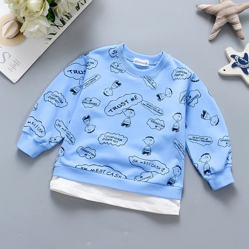 

Fashion Baby Girls Sweatshirts Spring Autumn Blouses Children Hoodies Cartoon Printed Long Sleeves Patchwork Kids T-shirt Jacket