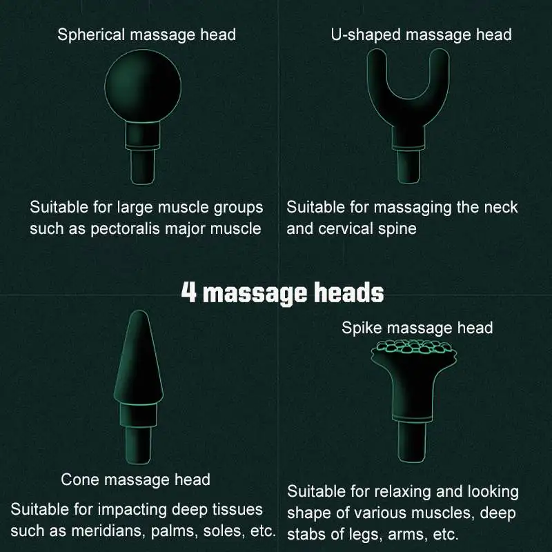 

32 Gear LCD Touch Display Deep Tissue Massage Gun Muscle Relax Body Relaxation Electric Massager Pain Relief Fitness Fascial Gun