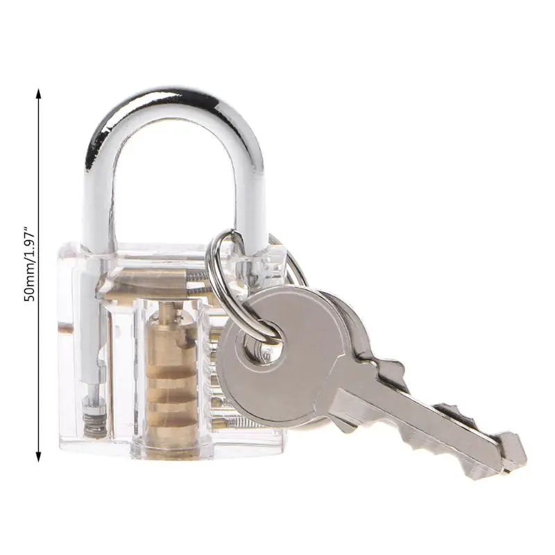 

Locksmith Transparent Locks Pick Visible Cutaway Mini Practice View Padlock Hasps Training Skill For Furniture Hardware