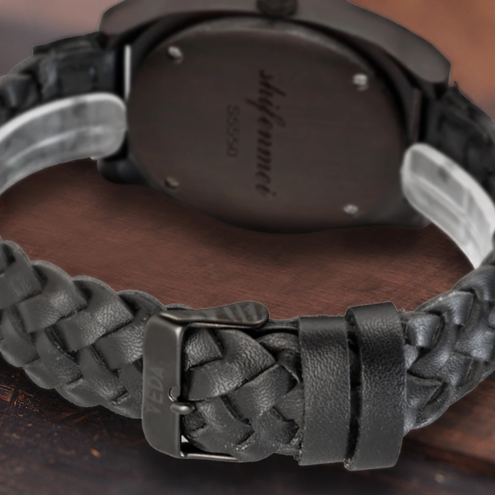 

Shifenmei Watches Mens Wooden Watch Men Quartz Clock Genuine Leather Bangle Male Sports Clock Relogio masculino men watch