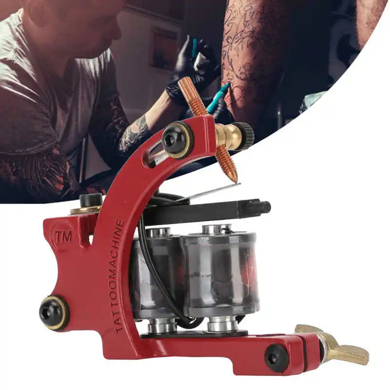 

1set Professional Strong Motor Coil Tattoo Machine Alloy Liner Shader Tattoo Machine Tattoo Supplies Eyelashes Accessories