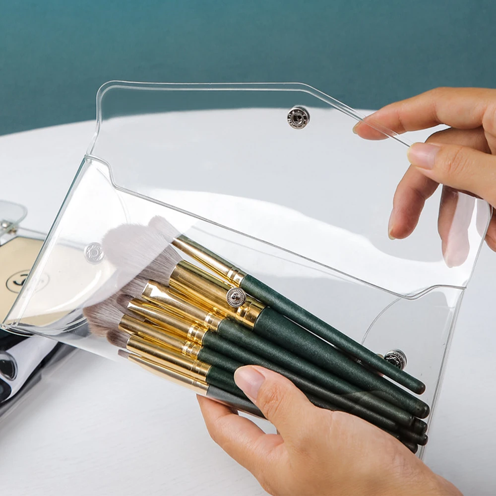 Косметичка с кнопками прозрачный портативный дорожный Чехол для туалетных