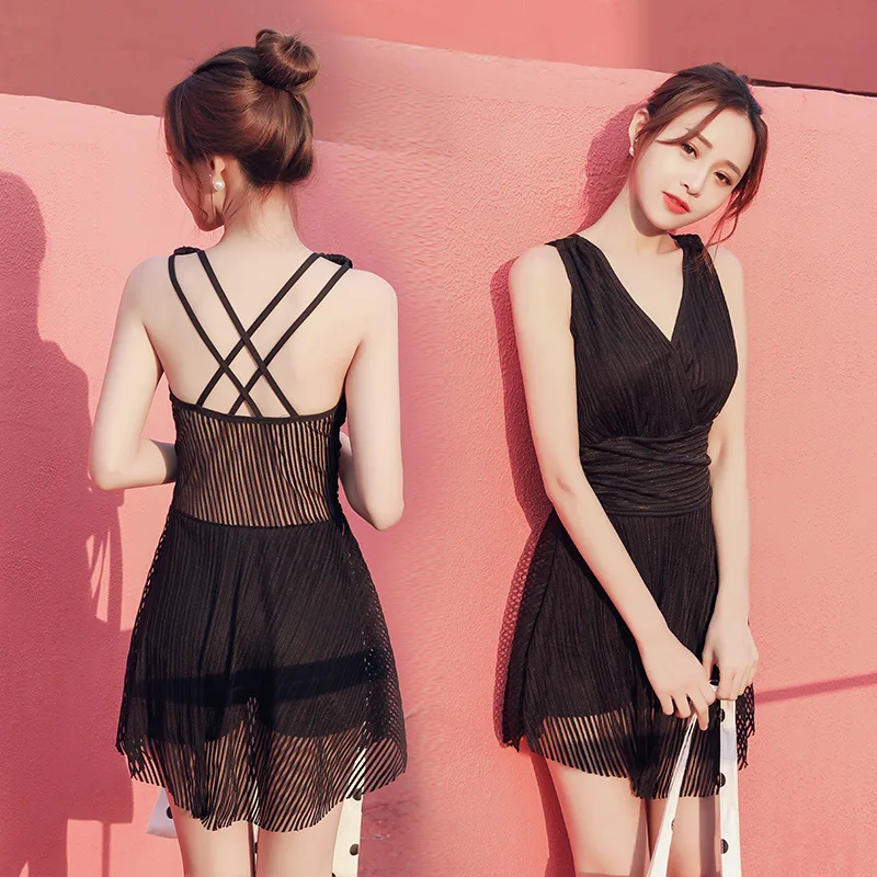 

Лидер продаж, весенний Купальник для девочек, Цельный купальник с маленькой грудью и присборенной юбкой, пляжный купальный костюм для библи...