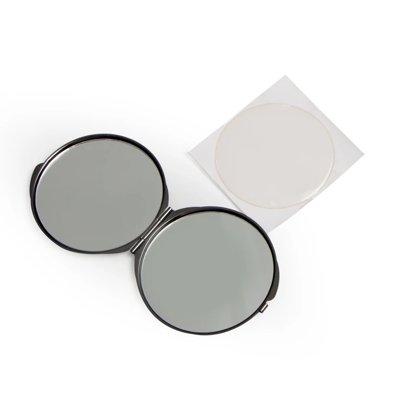 Новые рекламные подарки персонализированное двустороннее карманное зеркало с