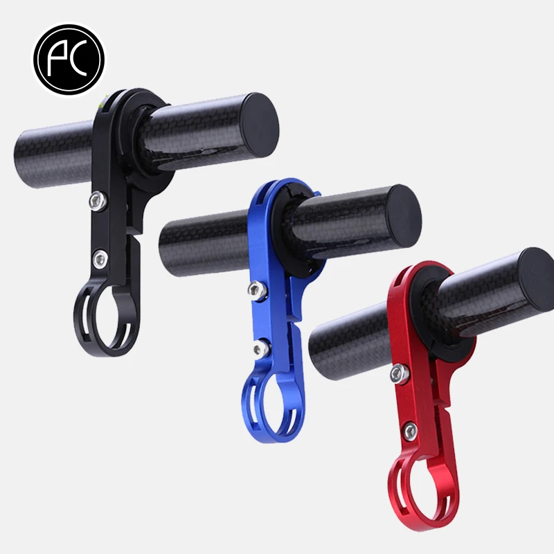 Alloy Carbon Fiber Bike Handlebar Extended Bracket for Bicycle Headlight and Computer Mounting, MTB/Road Bike Support image 5