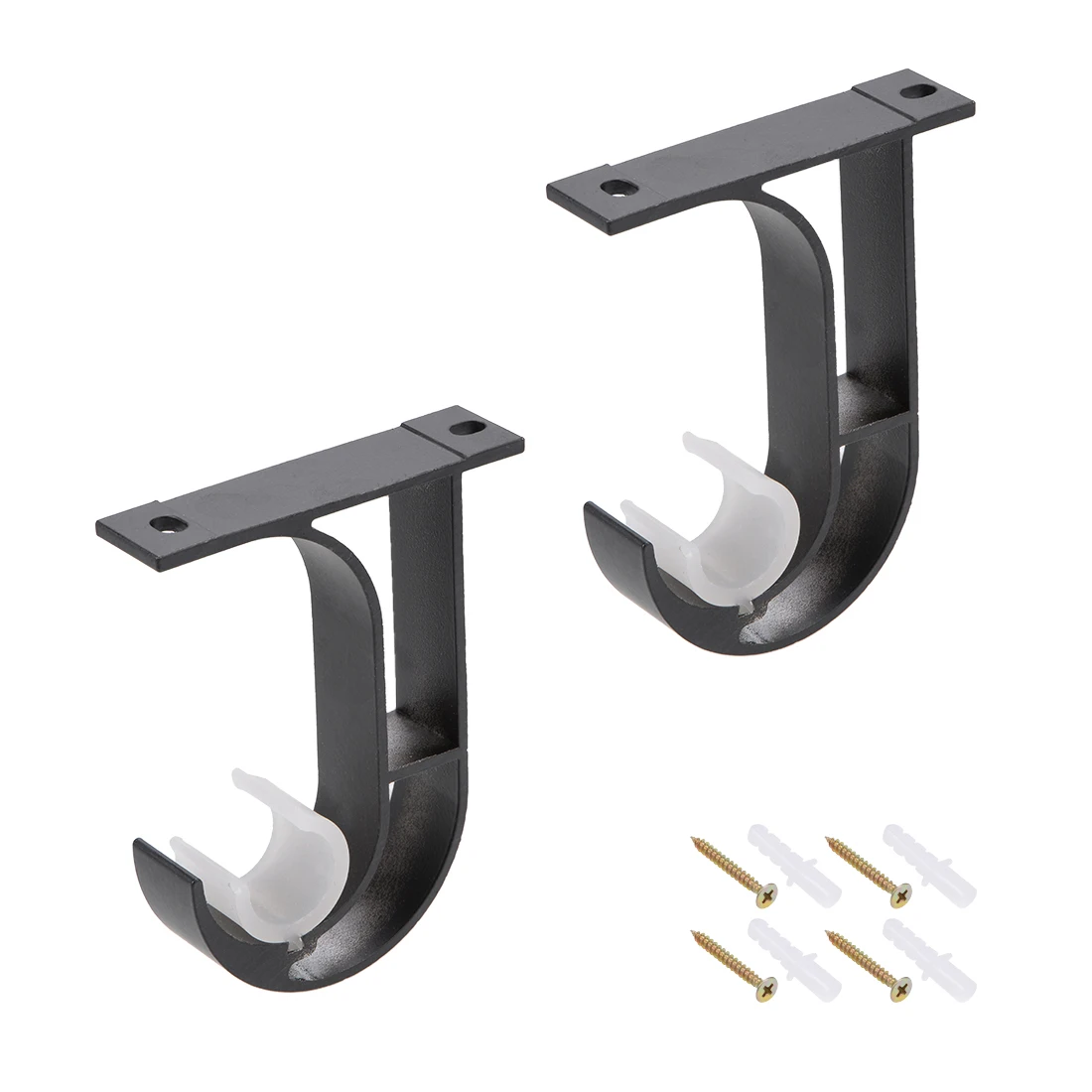 Кронштейн для штор uxcell 2/3 шт. алюминиевый сплав одинарный держатель 18 мм 92x76x19