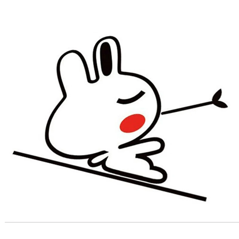 

14*11cm Cute Cartoon rabbit Decals Sexy Funny Car Window Bumper Novelty JDM Drift Vinyl Decal Sticker