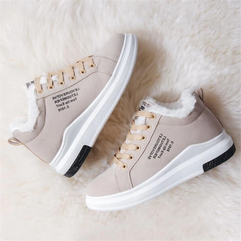 

Women Winter Boots Ladies Female Brand Fashion Casual Leather Designer Luxury Ankle Fur Boots Shoes Woman Snow Boots