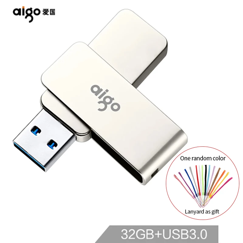 Высокоскоростной USB флеш накопитель Aigo 4 ГБ 8 металлический вращающийся