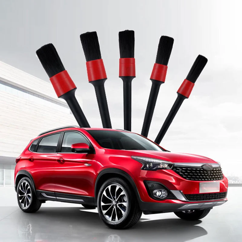 

5Pcs Car Detailing Car Clean Brush Auto Cleaning Accessories for Dashboard Air Outlet Vent Seat Gap Care Cars Wash Brush