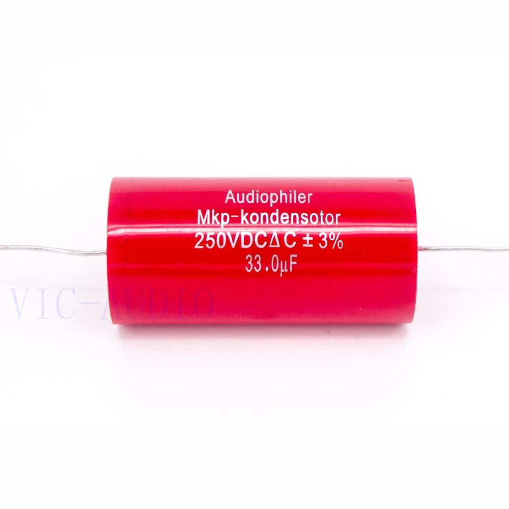 Аудиофильский конденсатор MKP 33 мкФ 250 В постоянного тока 3% HIFI Fever Electrodeless Audio Capacitor Coupling Frequency Dividing on.